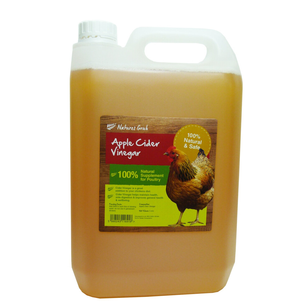 (4 x 5ltrs) Natures Grub Poultry Cider Vinegar 5ltr