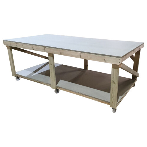 (7ft, Standard Legs) Wooden 4FT Wide uniMDF Top Workbench 1