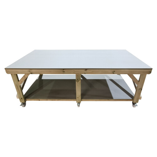 (7ft, Standard Legs) Wooden 4FT Wide uniMDF Top Workbench 2