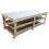 (4ft, Standard Legs) Wooden Workbench 3FT Wide Double Shelf uniMDF Top 5