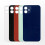 For iPhone 12 - Plain Glass Back In Red 2
