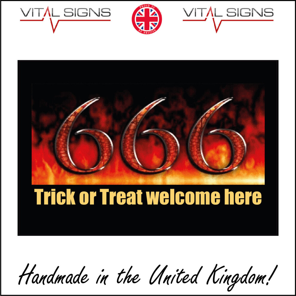 (300 x 200mm - 12 x 8, 1mm Pvc Foamex) HU223 Trick Or Treat Welcome Here Sign Halloween Witches Broomsticks Ghosts 600mm x 450mm Magnetic - Vehicle Gr-image-OPC-P6CJDMF-NEW