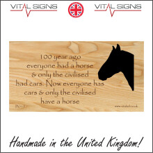 (400 x 200mm - 16 x 8, Sticker / Sav - White Background) IN119 100 Years Ago Everyone Had A Horse Sign Stables Farms Dressage Riding Gift 600mm x 300mm Magnetic - Vehicle Grade