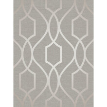 (Grey/Taupe) Apex Geometric Trellis Wallpaper Fine Decor