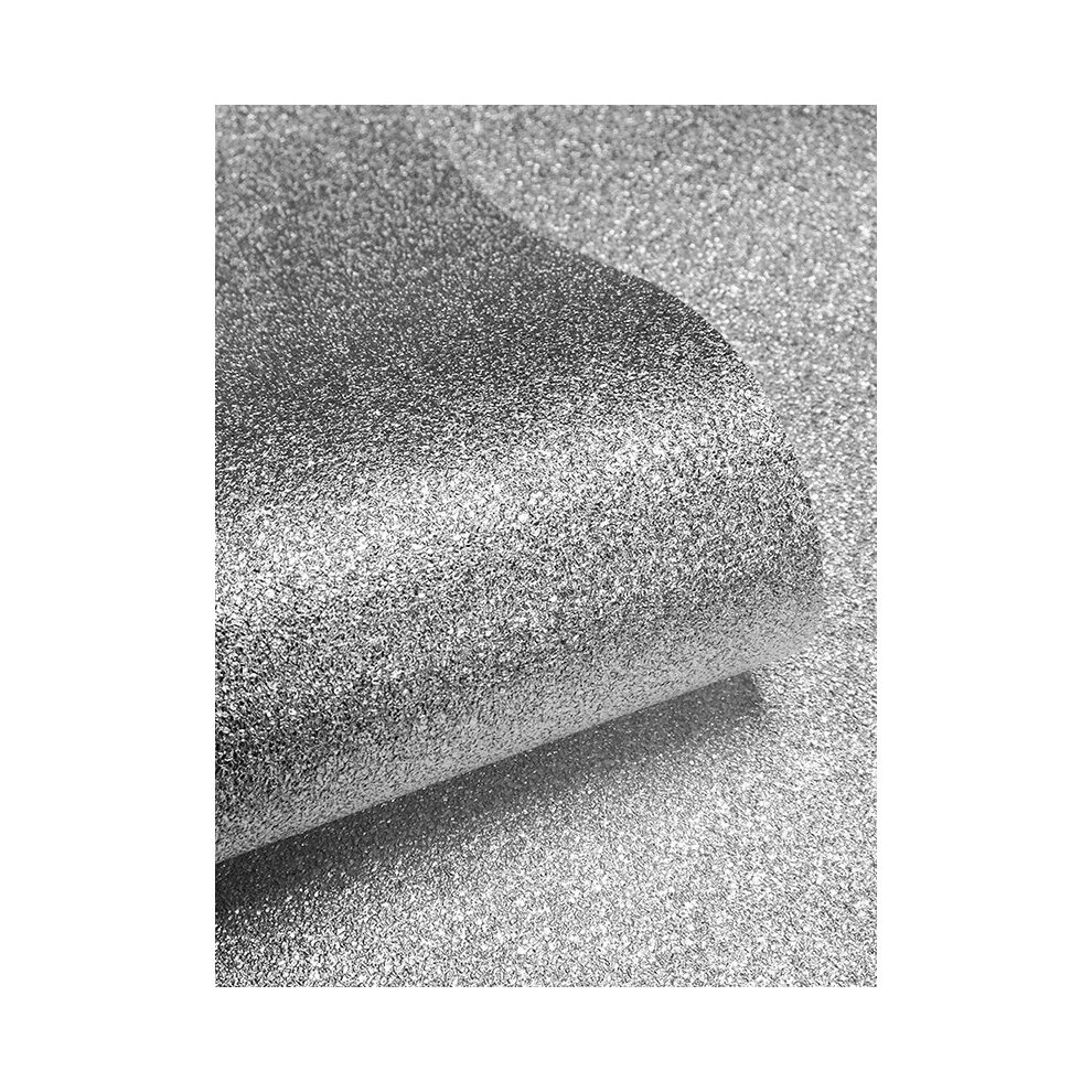 (Silver) Textured Sparkle Glitter Effect Wallpaper Muriva