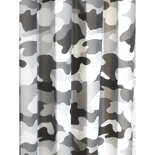 (66 X 54, Grey) Army Camouflage Lined Curtains 2