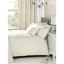 (Single, Cream) Everdean Floral Duvet Cover and Pillowcase Set
