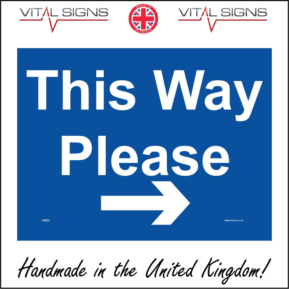 (400 x 300mm - 16 x 12, 3mm Standard Foamex Foamboard) VE222 This Way Please Right Arrow Sign Direction One Way In Out Route Car Park 600mm x 450mm Ma-image-OPC-P6CJKNY-NEW