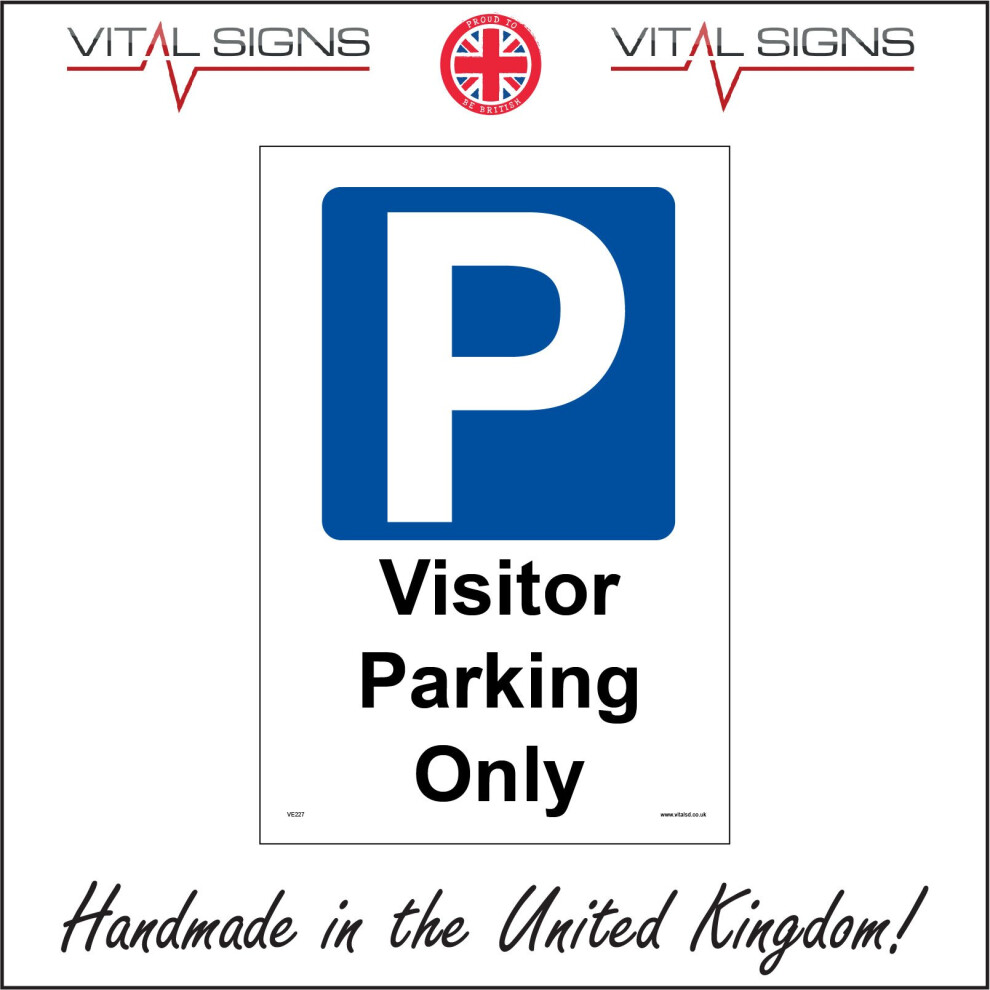 (450 x 600mm - 18 x 24, 5mm Heavy Duty Foamex Foamboard) VE227 Visitor Parking Sign Hospital Doctors Dentist Surgery Workplace School   450mm x 600mm-image-OPC-P6CJM7T-NEW