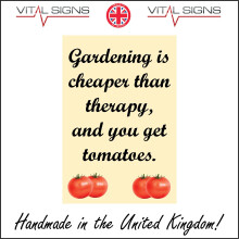 (450 x 600mm - 18 x 24, Sticker / Sav - White Background) HU240 Gardening Cheaper Than Therapy Get Tomatoes Sign Dig Fun Shed Gift Grow 450mm x 600mm Magnetic - Vehicle Grade