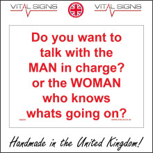(200 x 150mm - 8 x 6, Sticker / Sav - White Background) HU120 Do You Want To Talk With The Man In Charge Sign Boss Her In Doors Gift Fun 600mm x 450mm Magnetic - Vehicle Grade