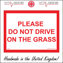 (400 x 300mm - 16 x 12, Magnetic - Vehicle Grade) PR267 Please Do Not Drive on The Grass Sign University State Homes Parks Schools 600mm x 450mm Magnetic - Vehicle Grade