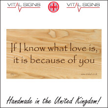 (600 x 300mm - 24 x 12, Magnetic - Vehicle Grade) IN111 If I know What Love Is It Is Because Of You Sign Romance Hope Dreams Gift 600mm x 300mm Magnetic - Vehicle Grade