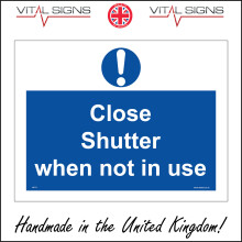 (150 x 100mm - 6 x 4, Sticker / Sav - White Background) MA733 Close Shutter When Not In Use Sign Bar Shop Counter Warehouse Factory 600mm x 450mm Magnetic - Vehicle Grade
