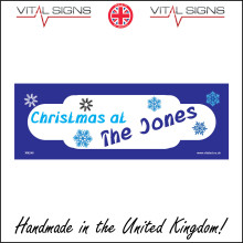 (300 x 100mm - 12 x 4, 3mm Standard Foamex Foamboard) XM248 Christmas At Sign Personalise Me Family Words Choice Custom Xmas 600mm x 200mm Magnetic - Vehicle Grade