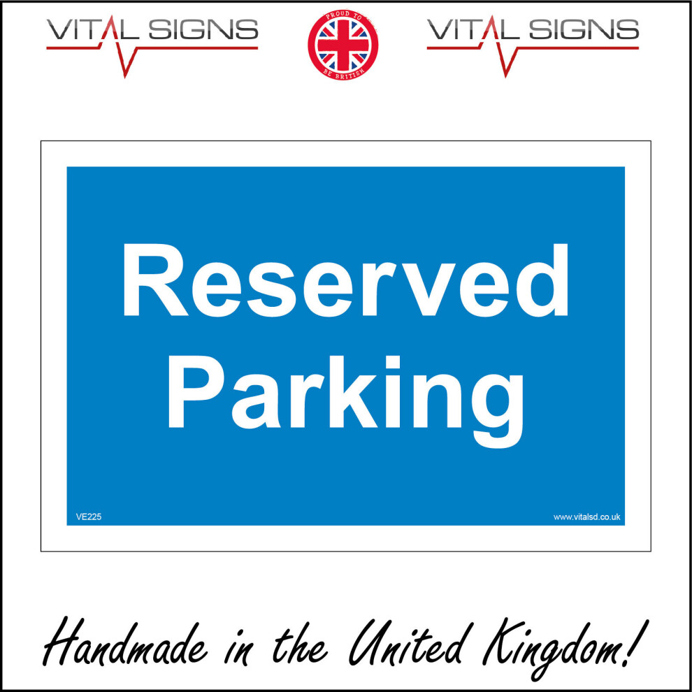 (300 x 200mm - 12 x 8, Magnetic - Vehicle Grade) VE225 Reserved Parking Sign Office Police Station Allocated Workplace Site 600mm x 450mm Magnetic - V-image-OPC-P6CMC65-NEW