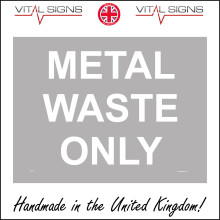 (300 x 200mm - 12 x 8, Magnetic - Vehicle Grade) CS349 Metal Waste Only Sign Forge Factory Garage Workshop Site Unit Place 600mm x 450mm Magnetic - Vehicle Grade