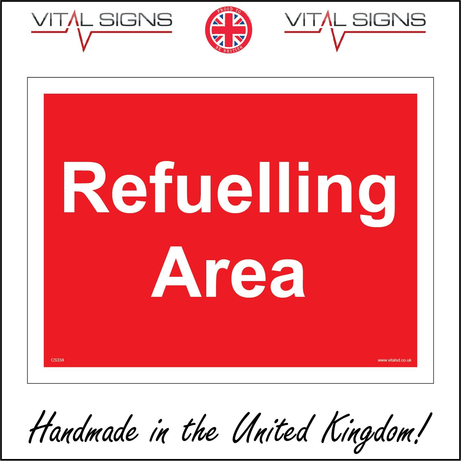 (400 x 300mm - 16 x 12, Magnetic - Vehicle Grade) CS334 Refuelling Area ...