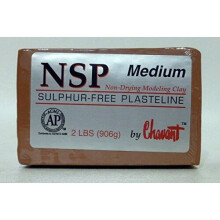 Chavant NSP -medium - 2 lbs. Professionel oliebaseret svovlfri skulpturel lerbrun (2 lb mursten)