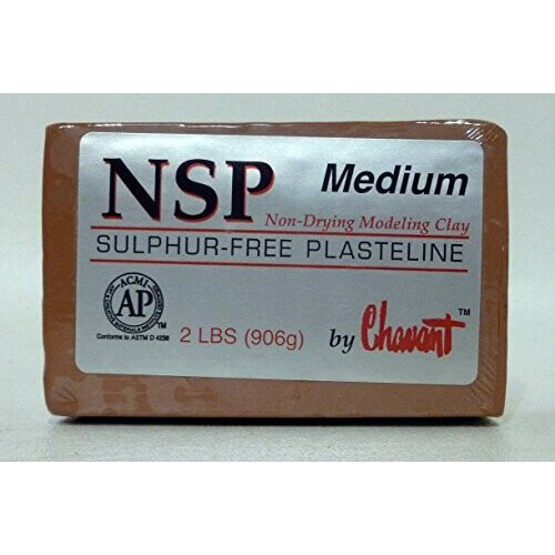 Chavant NSP Medium - 2 Λίβρες Επαγγελματική Σαπουνάδα Χωρίς Θείο - Καφέ (2 lb Brick)
