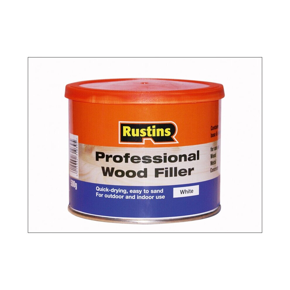 Rustins Professional Wood Filler White 500g