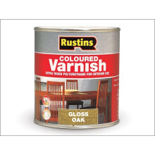 Rustins Poly Varnish Stain Gloss Oak 500ml