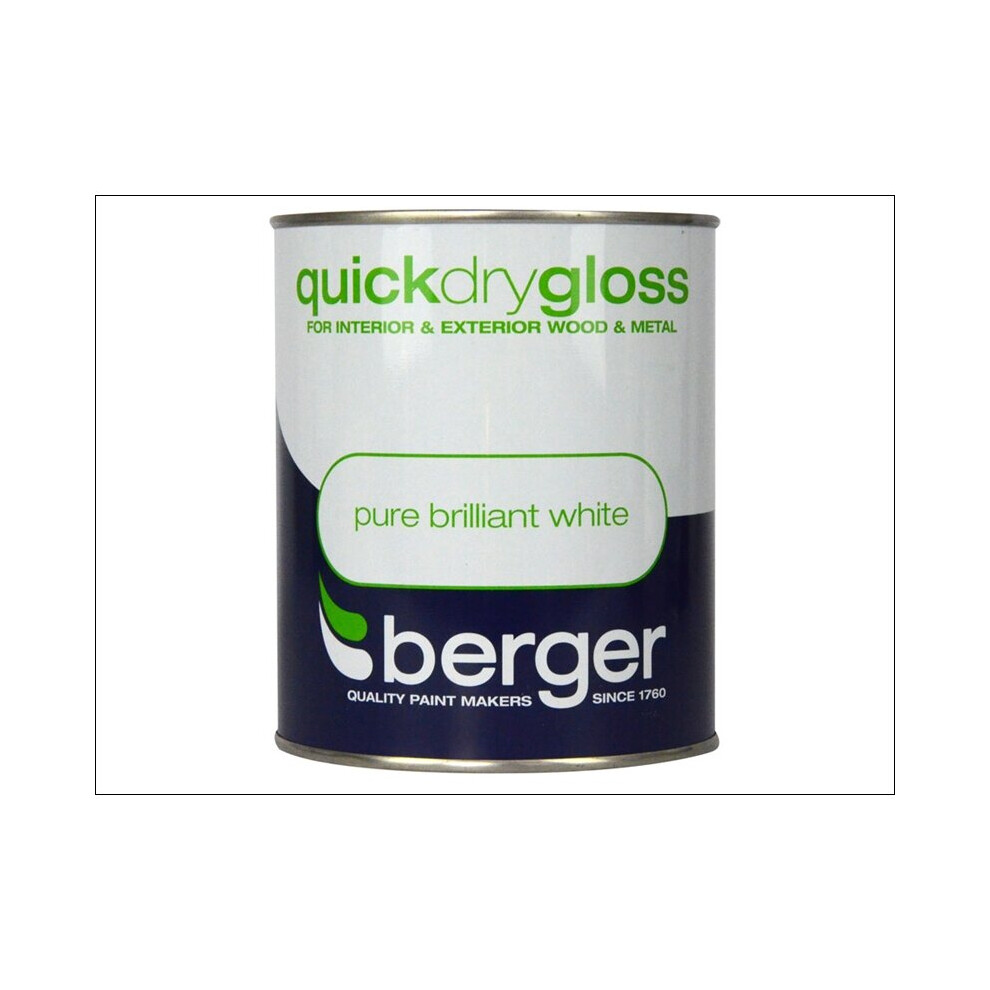 Berger Quick Dry Gloss Pure Brilliant White 750ml