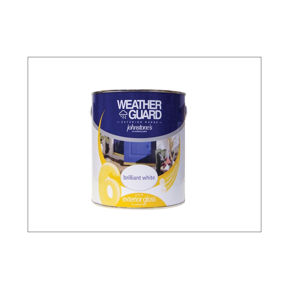 Johnstones Paint Weather Guard Exterior Gloss White 2.5L