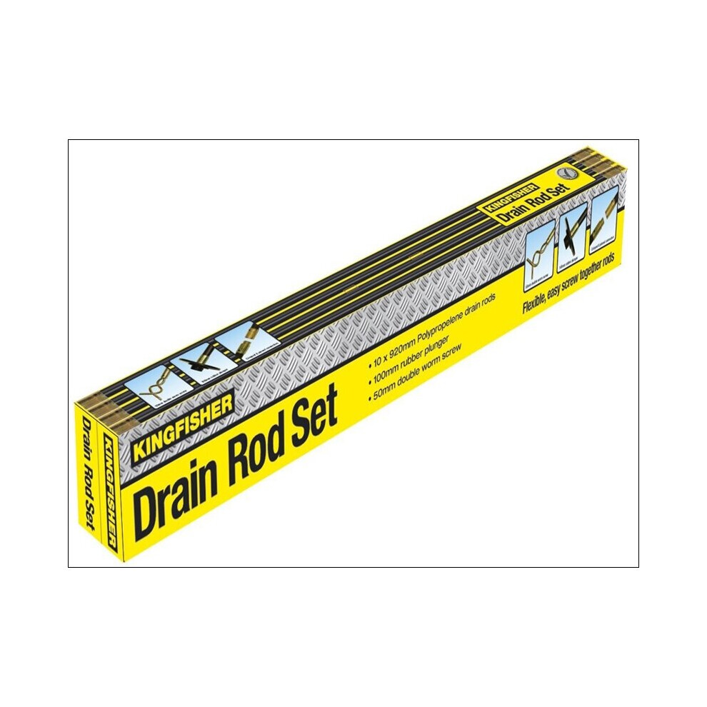 Kingfisher Drain Rod Set 12 Piece Dr12p