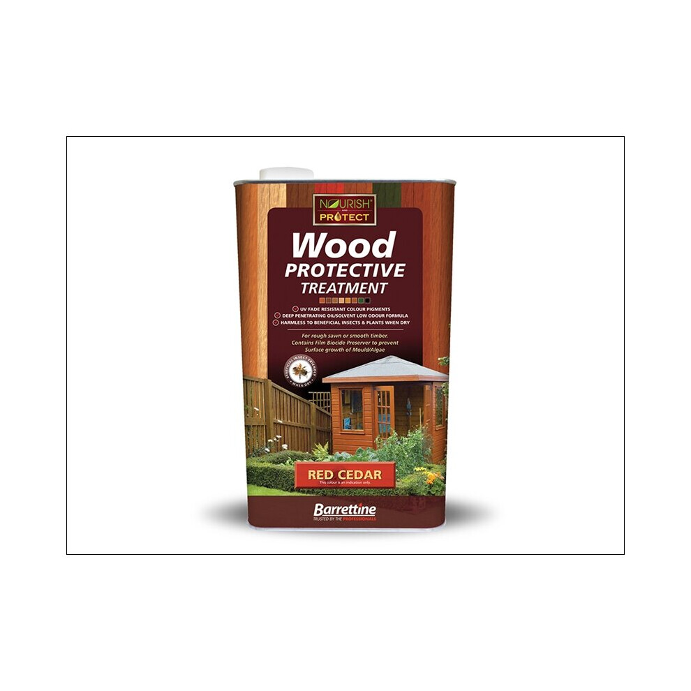 Barrettine Protective Wood Treatment Red Cedar 5L 5015861003652