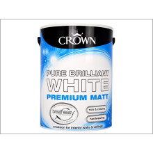 Crown Paints Breatheasy Matt Emulsion Pure Brilliant White 5L