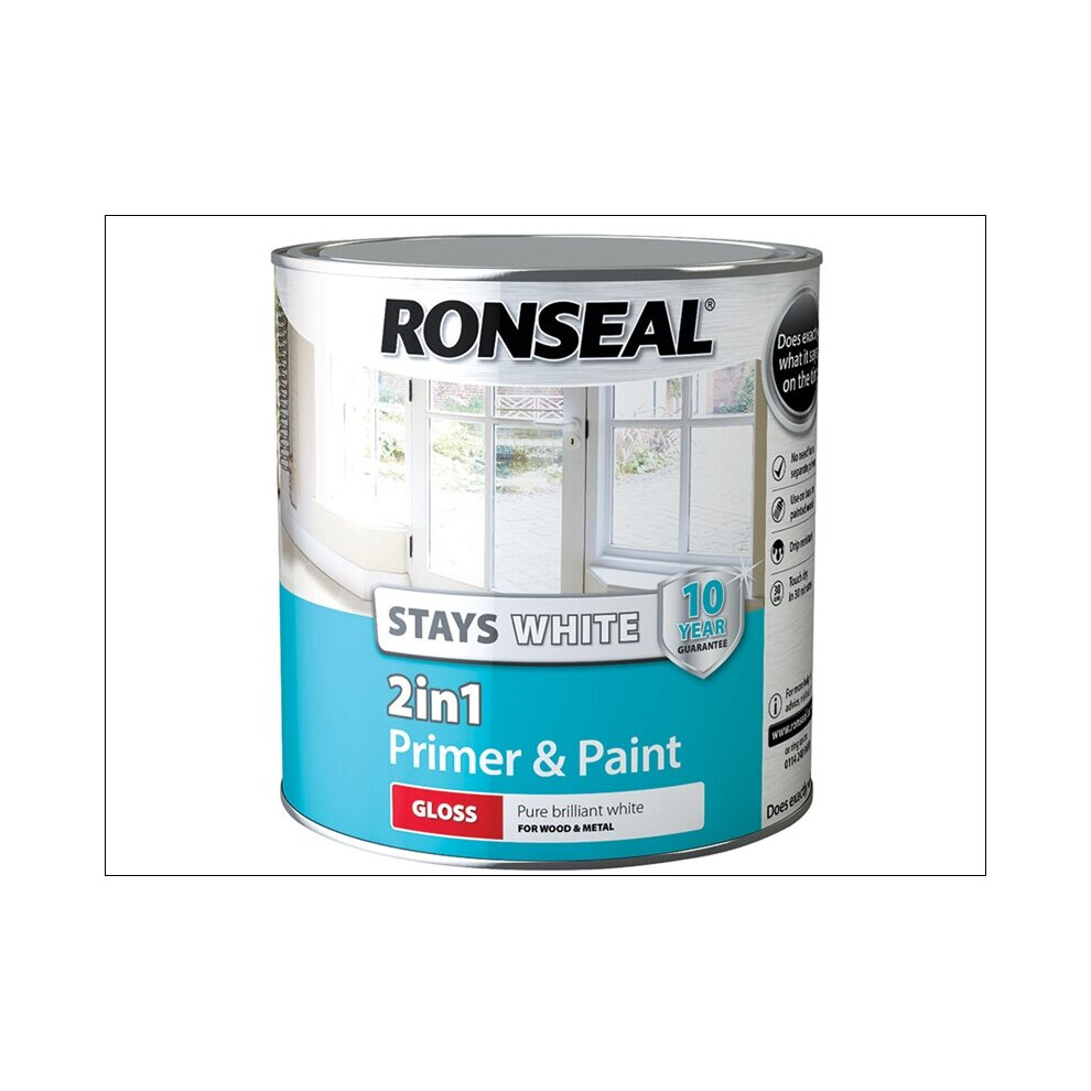 Ronseal Stay White 2 In 1 Gloss 2.5L