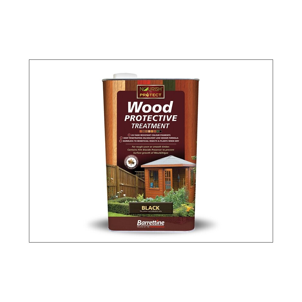 Barrettine Protective Wood Treatment Black 5L 5015861003799