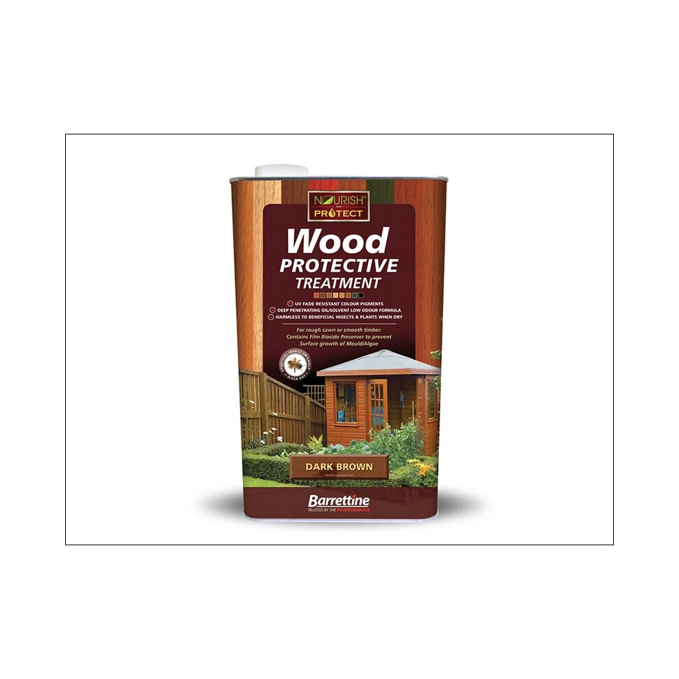 Barrettine Protective Wood Treatment 5L Dark/Brown