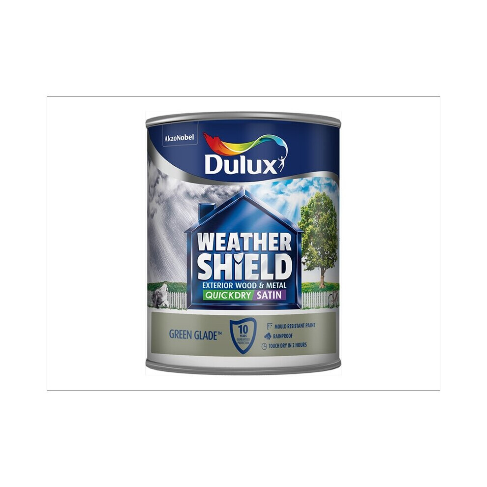Dulux Weathershield Exterior Satin Green Glade 750ml