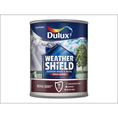 Dulux Weathershield Exterior Gloss Royal Berry 750ml on OnBuy