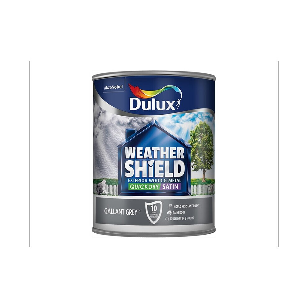Dulux Weathershield Exterior Satin Gallant Grey 750ml
