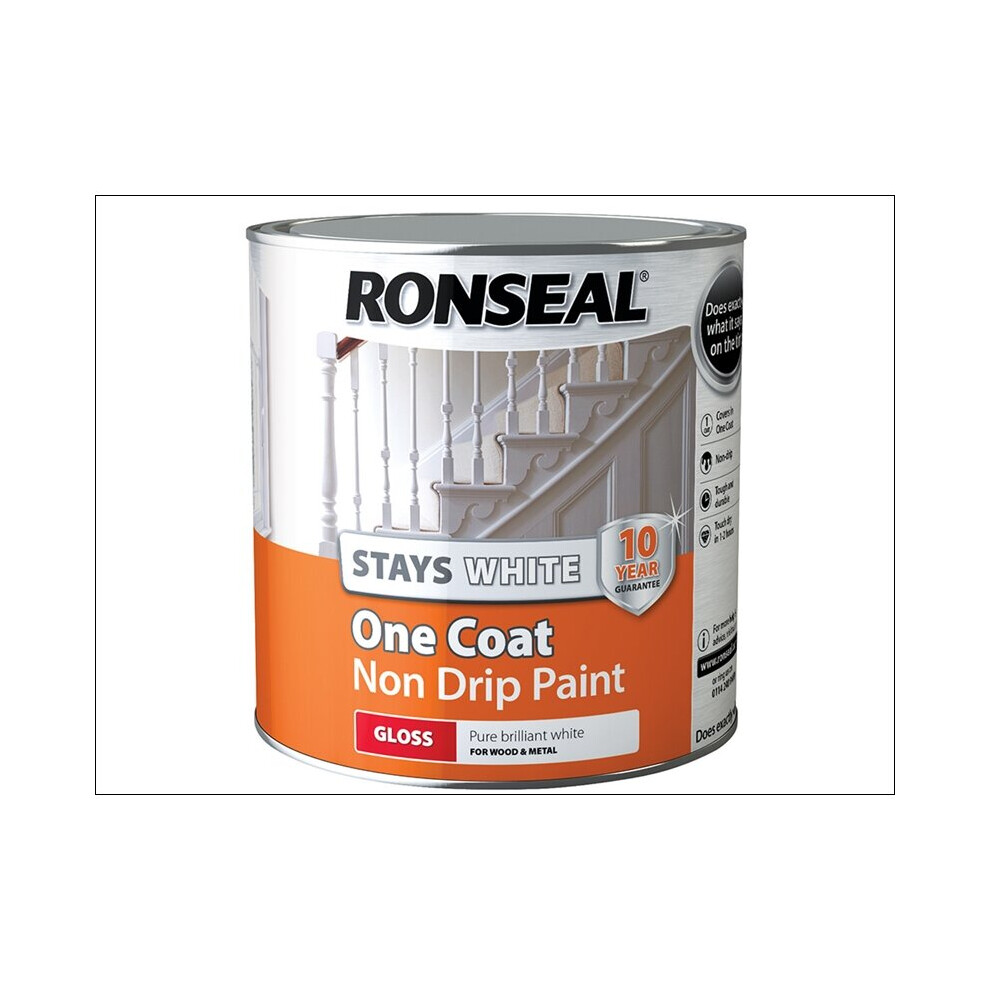 Ronseal Stay White One Coat Gloss 2.5L