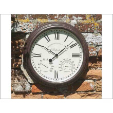Smart Solar Bickerton Wall Clock + Thermometer 15in 5060001