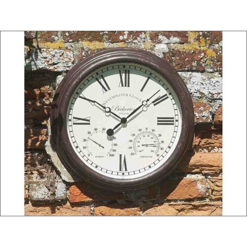 Smart Solar Bickerton Wall Clock + Thermometer 15in 5060001