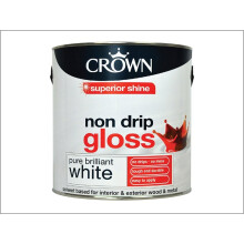 Crown Paints Non Drip Gloss Pure Brilliant White 2.5L