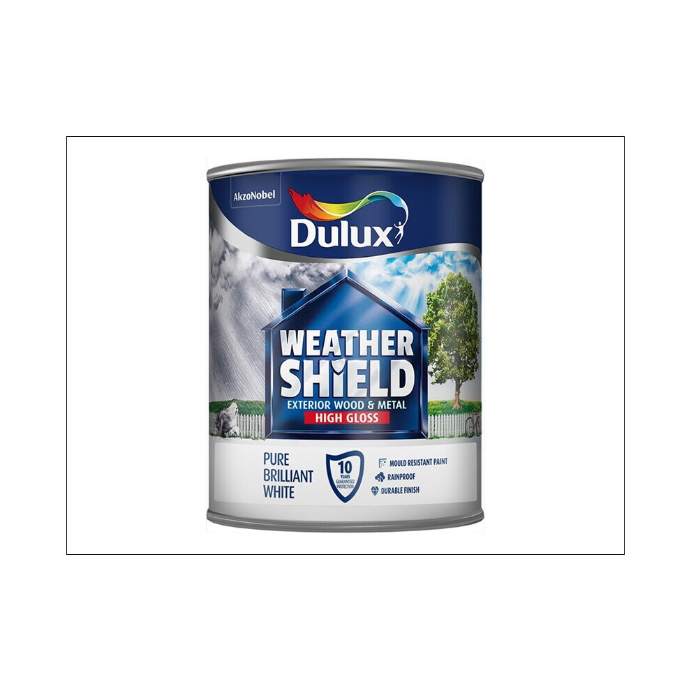 Dulux Weathershield Exterior Gloss Pure Brilliant White 750ml