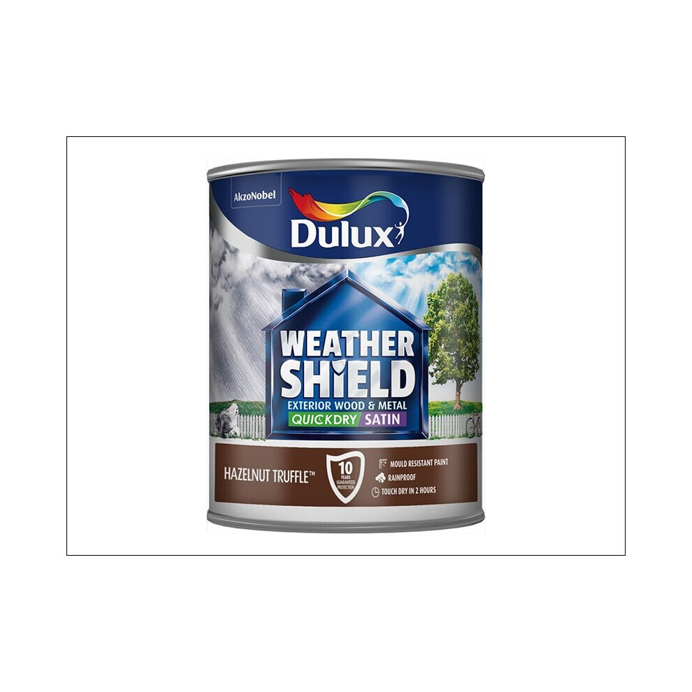 Dulux Weathershield Exterior Satin Hazelnut Truffle 750Ml