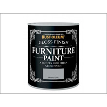 Rust-Oleum Gloss Furniture Paint Mineral Grey 750ml
