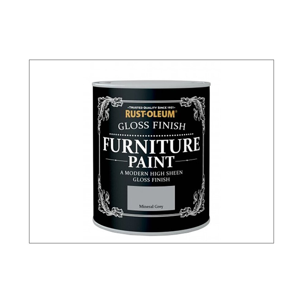 Rust-Oleum Gloss Furniture Paint Mineral 750Ml Grey