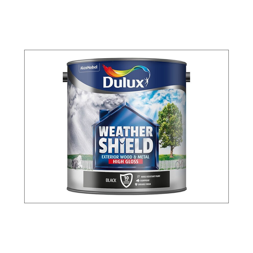 Dulux Weathershield Exterior Gloss Black 2.5L