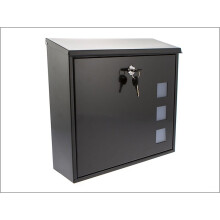 Sterling (Padlocks) Aire Post Box Black