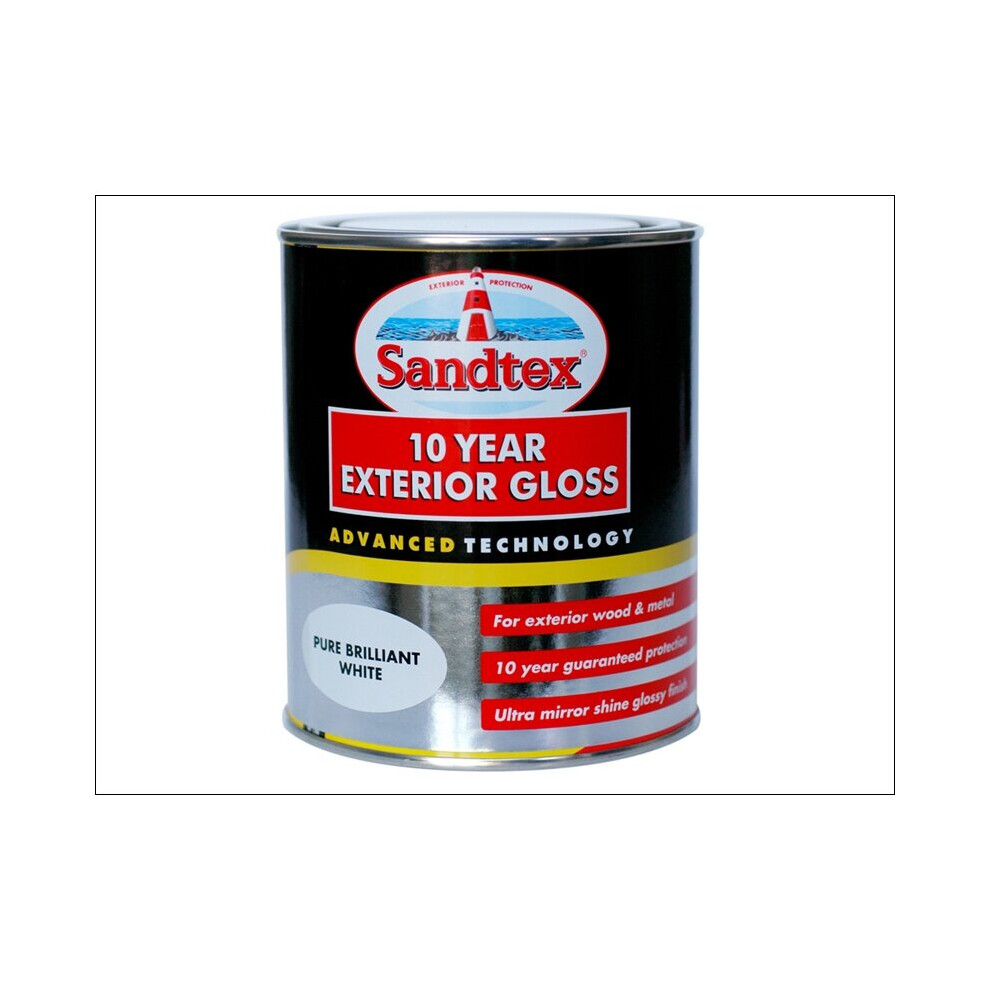 Sandtex 10 Year Gloss Pure Brilliant White 750ml