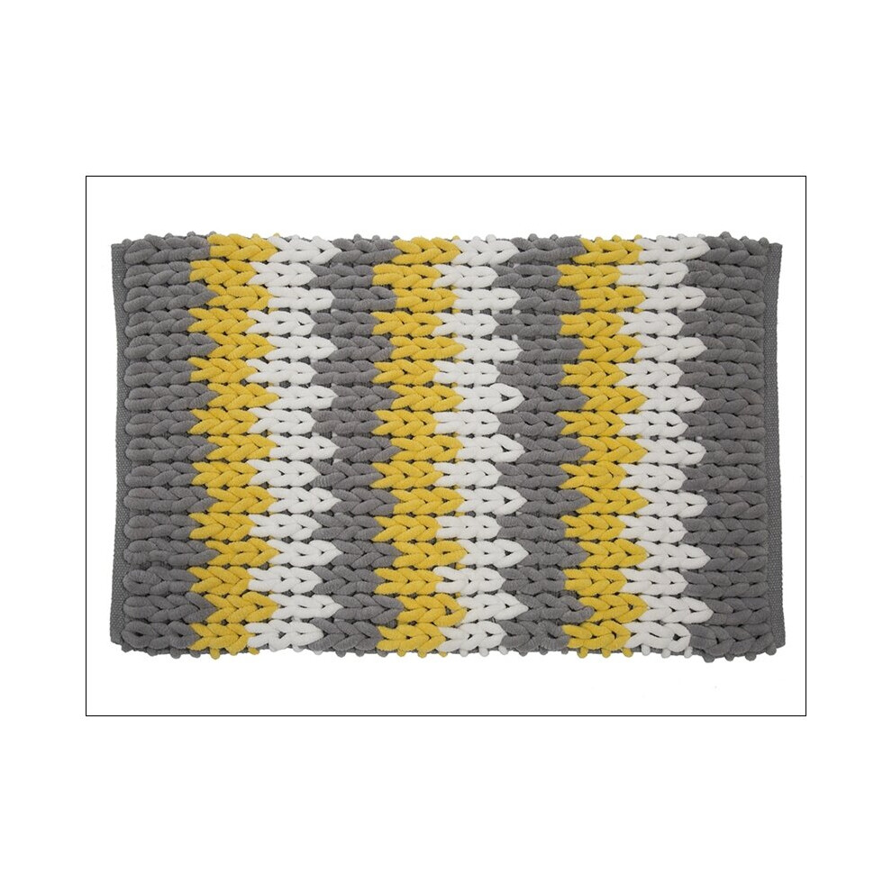 Croydex Bath Mat Grey/ White/ Yellow AN170101