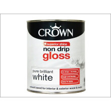 Crown Paints Non Drip Gloss Pure Brilliant White 750ml